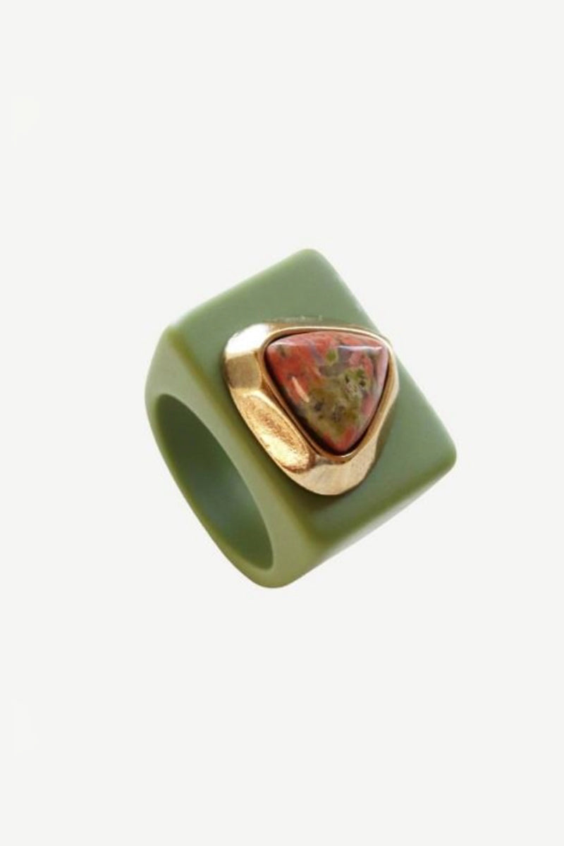 Anillo Matcha verde