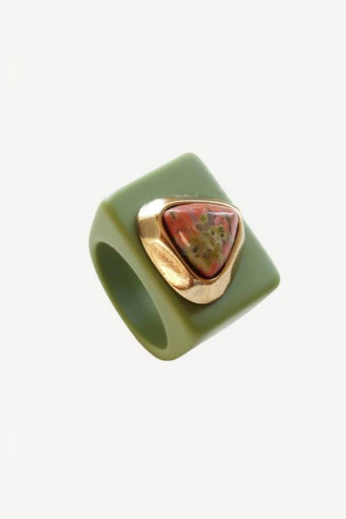 Anillo Matcha verde